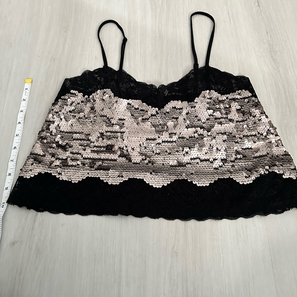 Vintage Dusty rose sequin top